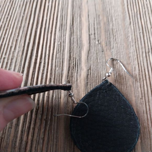 Boho Cowgirl Animal Print Drop Dangle Hook Earrings Handmade Multicolor - Picture 5 of 5